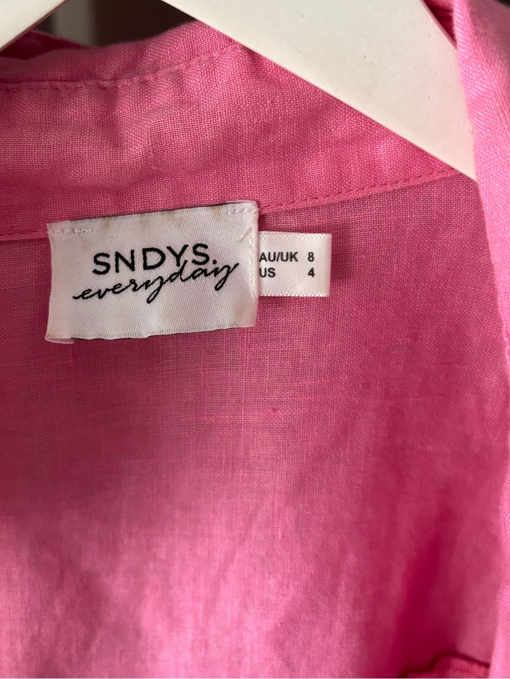 SNDY Pink Button-Down Shirt - Relaxed Longline Top - Picture 3 of 5